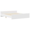 Multidom Posteľný rám s čelom a opierkou nôh biely 180x200 cm