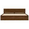 Multidom Posteľný rám s čelom hnedý dub 200x200 cm