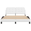 Multidom Rám postele bez matraca Zadar biely 120x200 cm umelá koža