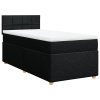 Multidom Posteľný rám boxspring s matracom čierny 80x200 cm látka