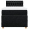 Multidom Posteľný rám boxspring s matracom čierny 80x200 cm látka