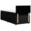 Multidom Posteľný rám boxspring s matracom čierny 80x200 cm látka