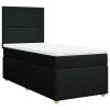 Multidom Posteľný rám boxspring s matracom čierny 80x200 cm látka