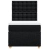 Multidom Posteľný rám boxspring s matracom čierny 80x200 cm látka