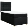 Multidom Posteľný rám boxspring s matracom čierny 80x200 cm látka