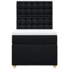 Multidom Posteľný rám boxspring s matracom čierny 80x200 cm látka