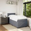 Multidom Posteľný rám boxspring s matracom tmavosivý 100x200 cm zamat