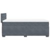 Multidom Posteľný rám boxspring s matracom tmavosivý 80x200 cm zamat