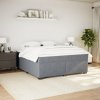 Multidom Posteľný rám boxspring s matracom tmavosivý 180x200 cm zamat