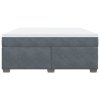 Multidom Posteľný rám boxspring s matracom tmavosivý 180x200 cm zamat