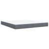 Multidom Posteľný rám boxspring s matracom tmavosivý 180x200 cm zamat