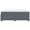 Multidom Posteľný rám boxspring s matracom tmavosivý 180x200 cm zamat