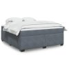 Multidom Posteľný rám boxspring s matracom tmavosivý 180x200 cm zamat