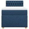 Multidom Posteľný rám boxspring s matracom modrý 90x190 cm látka