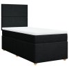 Multidom Posteľný rám boxspring s matracom čierny 90x200 cm látka