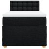 Multidom Posteľný rám boxspring s matracom čierny 90x190 cm látka