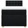 Multidom Posteľný rám boxspring s matracom čierny 90x200 cm látka