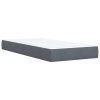 Multidom Posteľný rám boxspring s matracom tmavosivý 80x200 cm zamat