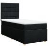 Multidom Posteľný rám boxspring s matracom čierny 90x200 cm látka