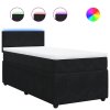 Multidom Posteľný rám boxspring s matracom čierny 80x200 cm zamat