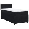 Multidom Posteľný rám boxspring s matracom čierny 80x200 cm zamat