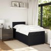 Multidom Posteľný rám boxspring s matracom čierny 80x200 cm zamat