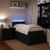 Multidom Posteľný rám boxspring s matracom čierny 80x200 cm zamat