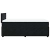 Multidom Posteľný rám boxspring s matracom čierny 80x200 cm zamat