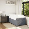 Multidom Posteľný rám boxspring s matracom tmavosivý 90x200 cm zamat