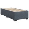 Multidom Posteľný rám boxspring s matracom tmavosivý 90x200 cm zamat