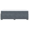 Multidom Posteľný rám boxspring s matracom tmavosivý 90x200 cm zamat