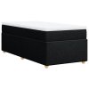 Multidom Posteľný rám boxspring s matracom čierny 90x190 cm látka
