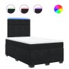 Multidom Posteľný rám boxspring s matracom čierny 120x200 cm zamat