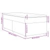 Multidom Posteľný rám boxspring s matracom modrý 90x190 cm látka