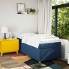 Multidom Posteľný rám boxspring s matracom modrý 90x190 cm látka