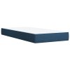 Multidom Posteľný rám boxspring s matracom modrý 90x190 cm látka