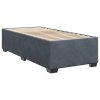 Multidom Posteľný rám boxspring s matracom tmavosivý 90x200 cm zamat