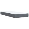 Multidom Posteľný rám boxspring s matracom tmavosivý 90x200 cm zamat