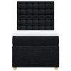 Multidom Posteľný rám boxspring s matracom čierny 90x190 cm látka