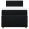 Multidom Posteľný rám boxspring s matracom čierny 90x190 cm látka