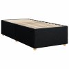 Multidom Posteľný rám boxspring s matracom čierny 90x190 cm látka
