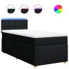 Multidom Posteľný rám boxspring s matracom čierny 90x190 cm látka