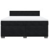 Multidom Posteľný rám boxspring s matracom čierny 180x200 cm zamat