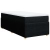 Multidom Posteľný rám boxspring s matracom čierny 90x190 cm látka