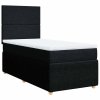 Multidom Posteľný rám boxspring s matracom čierny 90x190 cm látka