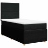 Multidom Posteľný rám boxspring s matracom čierny 90x190 cm látka