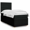Multidom Posteľný rám boxspring s matracom čierny 90x190 cm látka