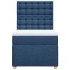 Multidom Posteľný rám boxspring s matracom modrý 90x190 cm látka