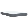 Multidom Posteľný rám boxspring s matracom tmavosivý 140x190 cm zamat