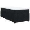 Multidom Posteľný rám boxspring s matracom čierny 80x200 cm zamat